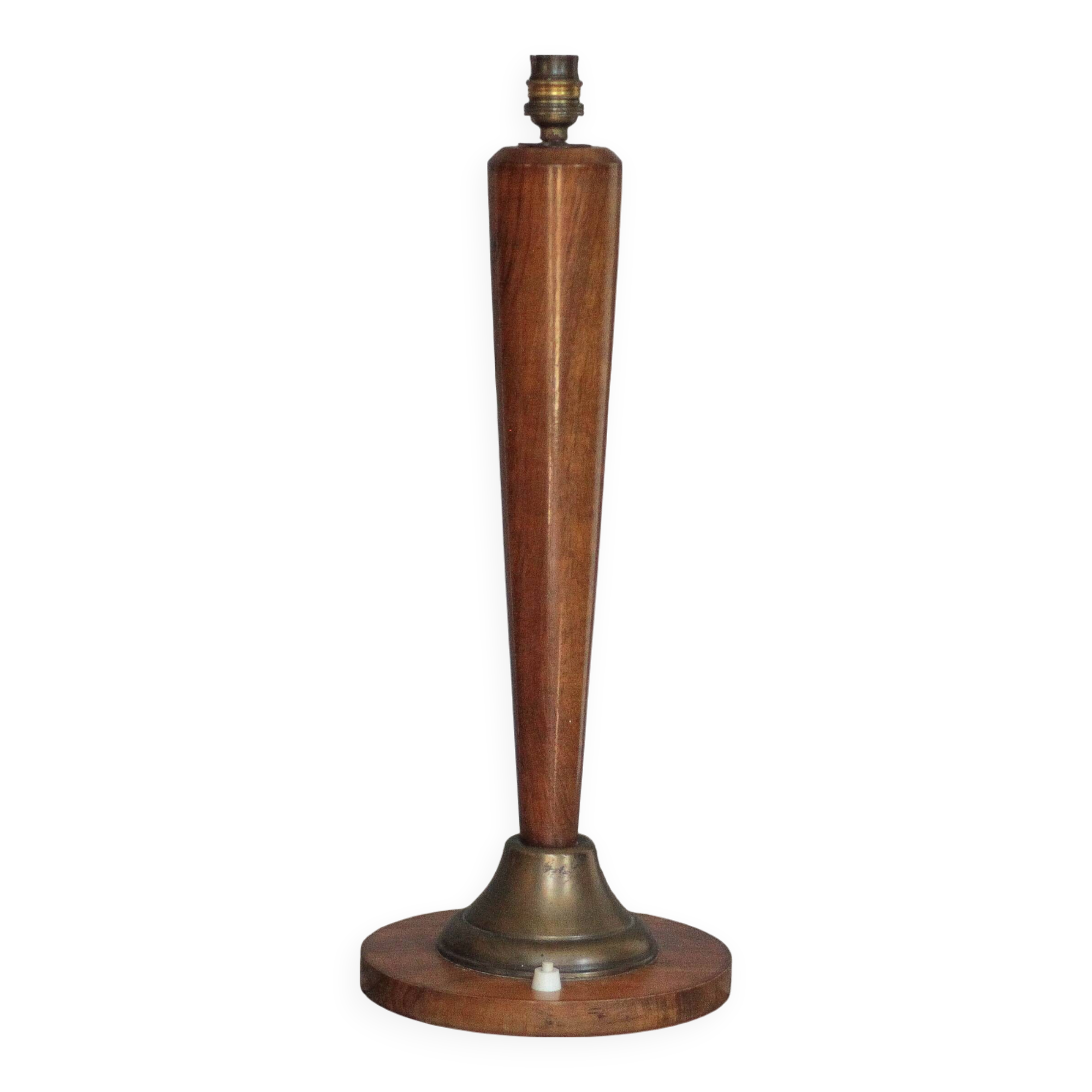 Art deco wooden lamp base, vintage wooden lamp, table lamp