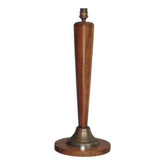 Art deco wooden lamp base, vintage wooden lamp, table lamp