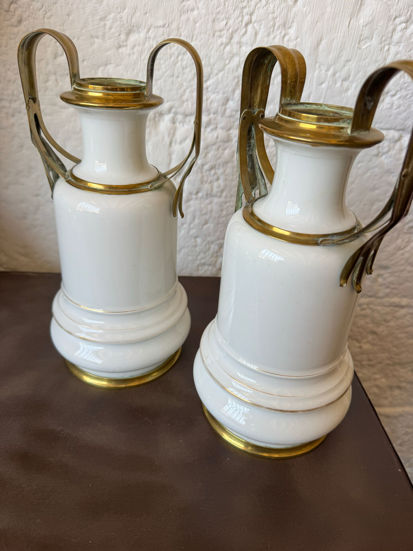 Old Paris porcelain vases from the 19th century