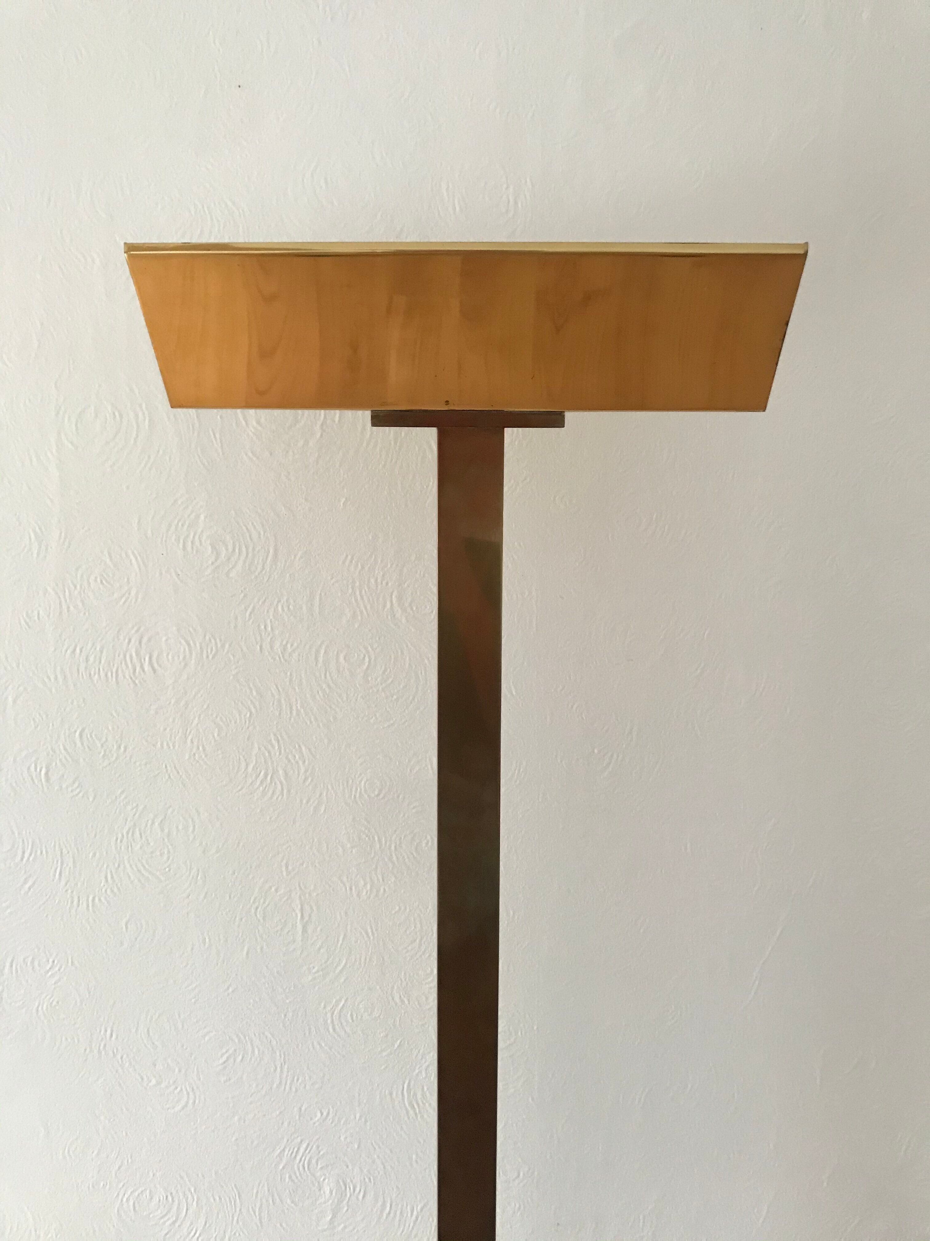 Halogen brass and marble lamp - 70's