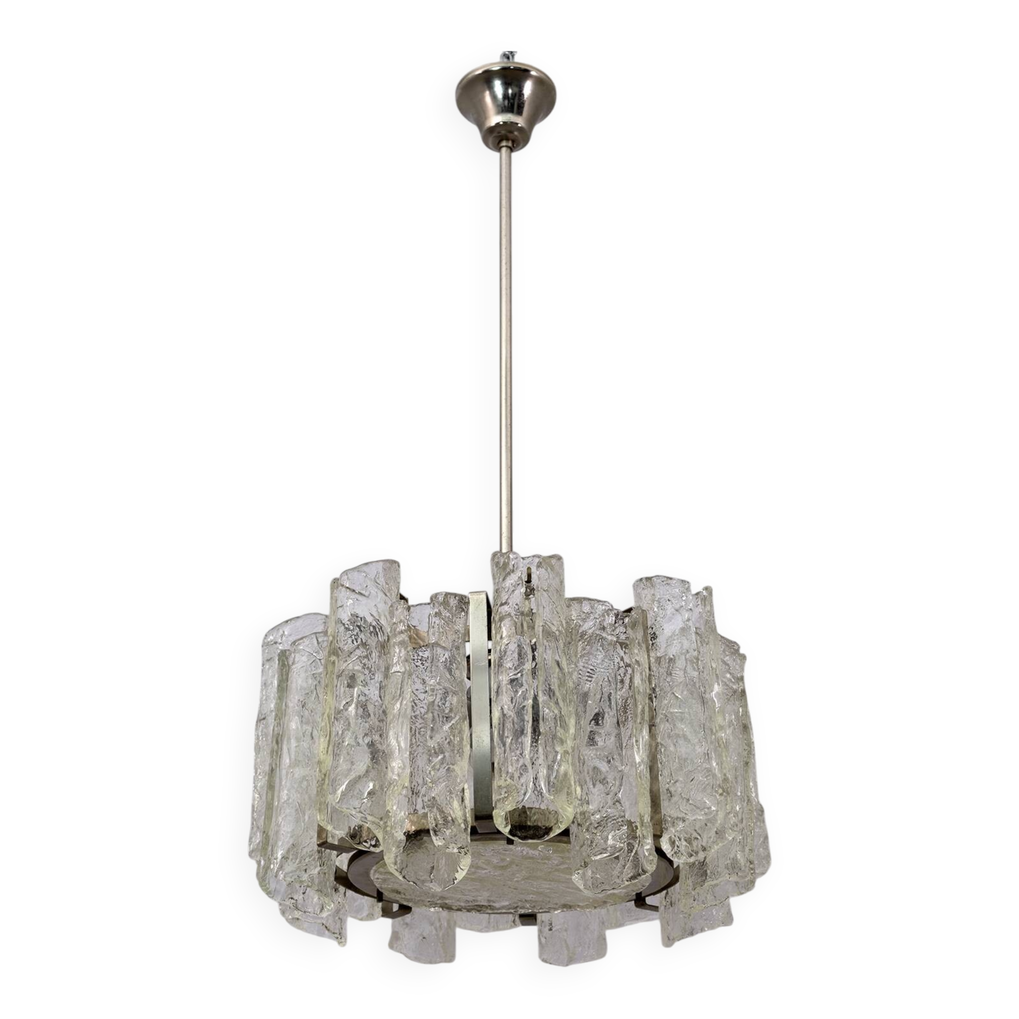 Carlo Nason Postmodern Italian Murano Glass Chandelier for Mazzega, 1970s