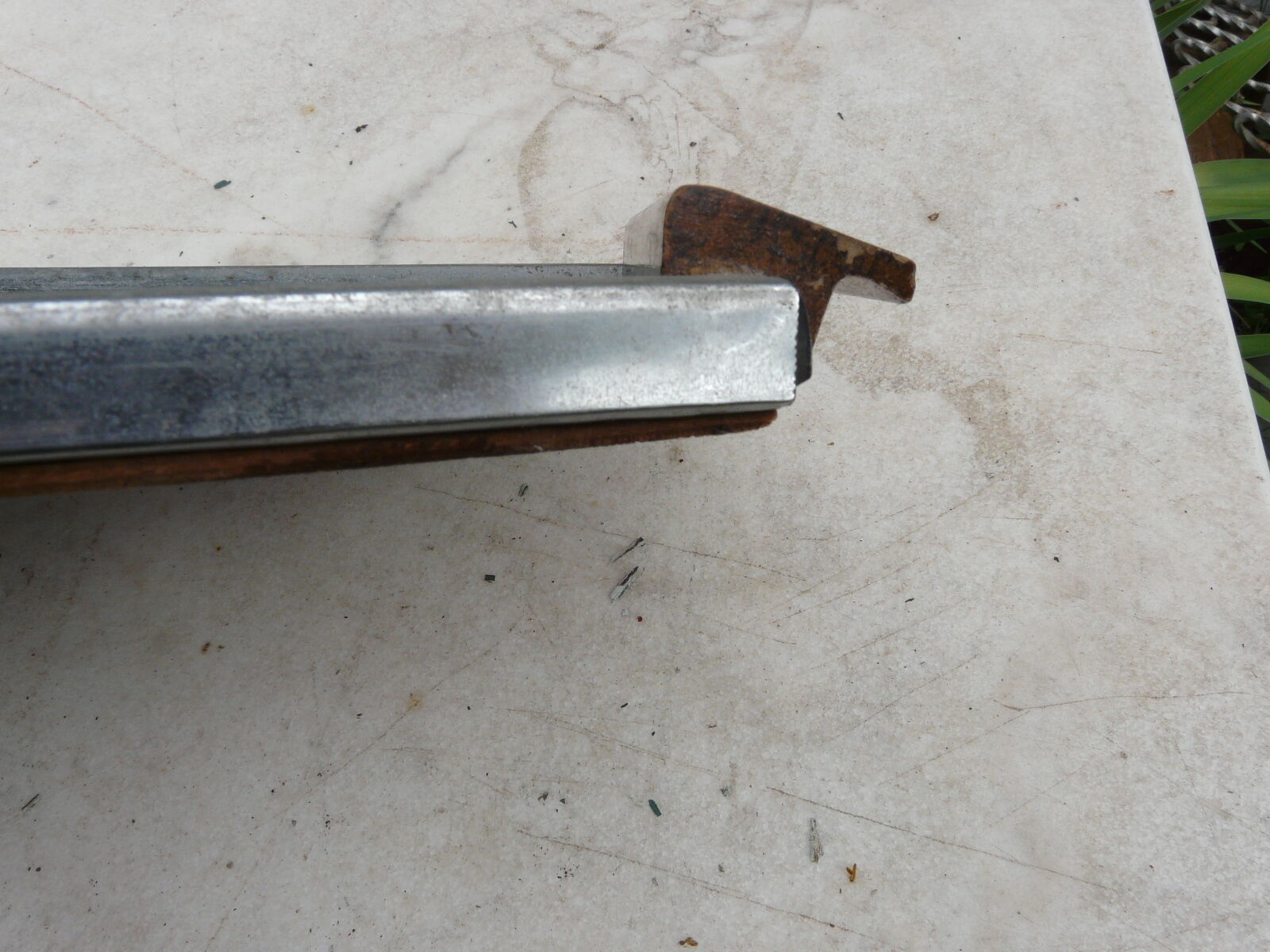 art deco metal mirror tray and fixed under glass