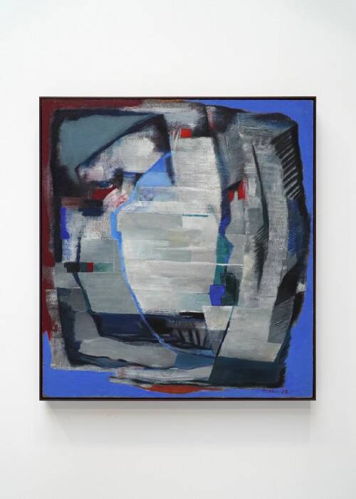 Jozef Mees, Lyrical Abstract Oil on Panel 1978
