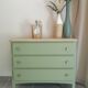 Matt green chest of drawers
