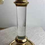 Bougeoir en laiton et lucite