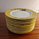 Superb set of 10 dessert plates in Limoges porcelain art deco