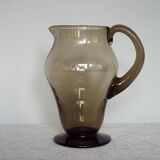 Smoked glass pitcher