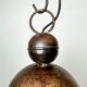 Large Brown Industrial Lamp with Iron Grid, 1960s