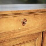 Low wooden sideboard, chest, storage unit, interior decoration Measurement: Length 140 cm. Height