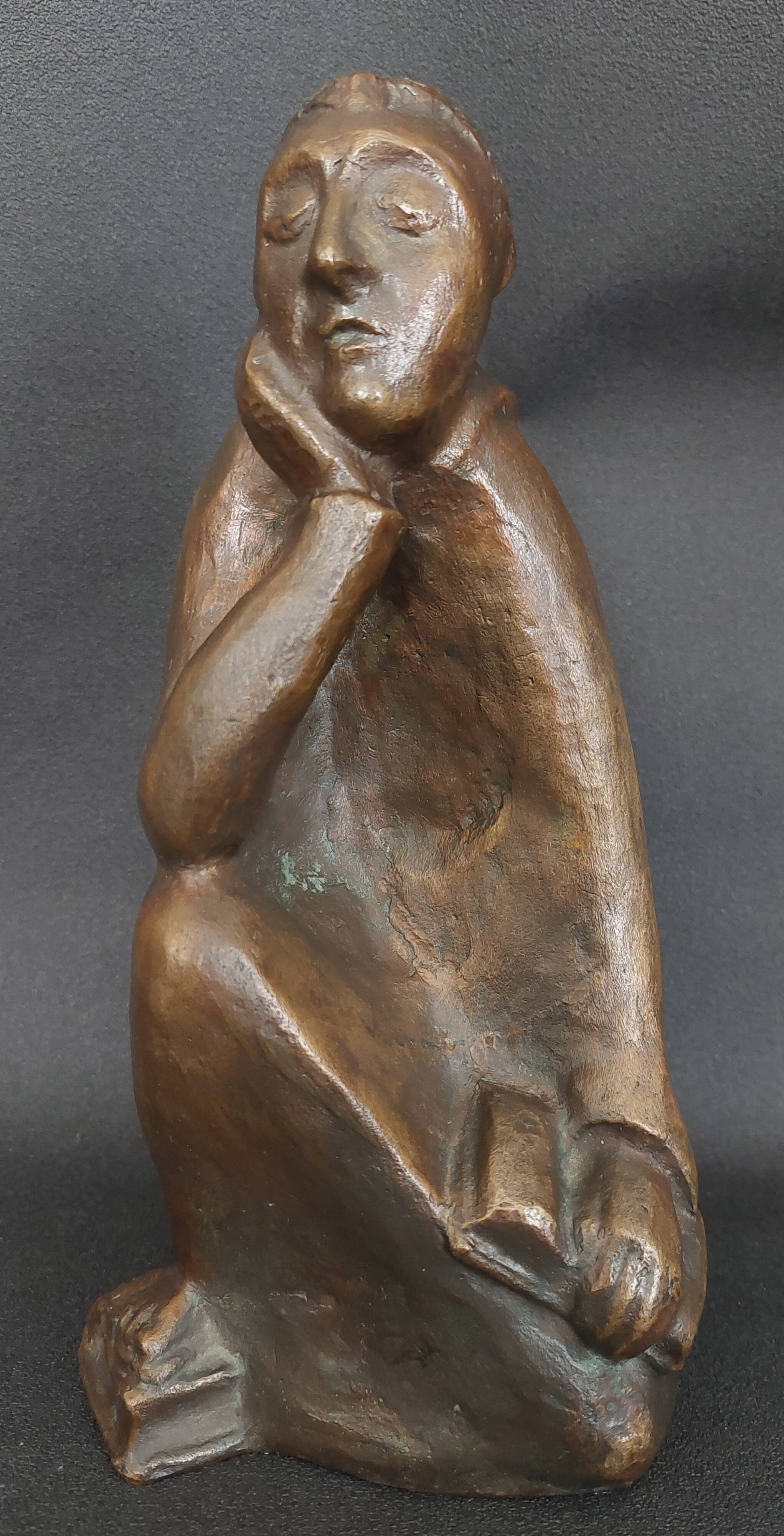 Bronze signed Heinz Bentele 1960s Albertus Magnus Germany