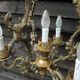 Italian Vintage patinated bronze chandelier with 4 lights with a beautiful wow patina