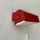 Simple red metal wall light from the AGE, 1970s, Germany.