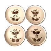 4 stoneware plates
