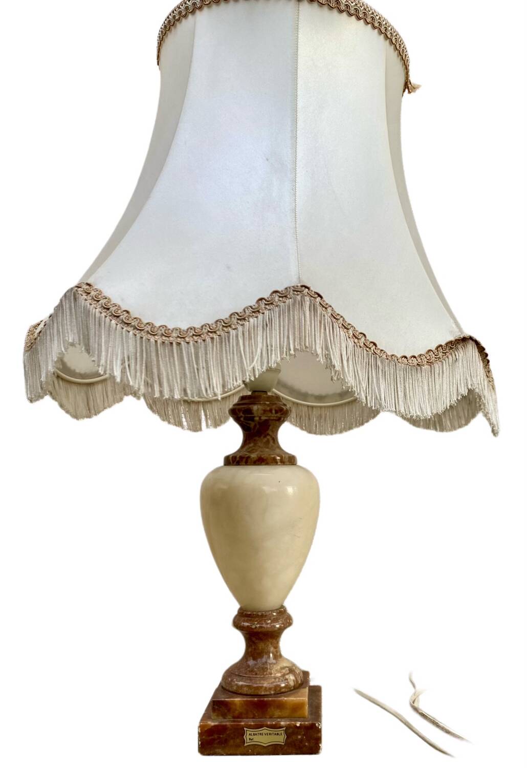 Antique alabaster floor lamp