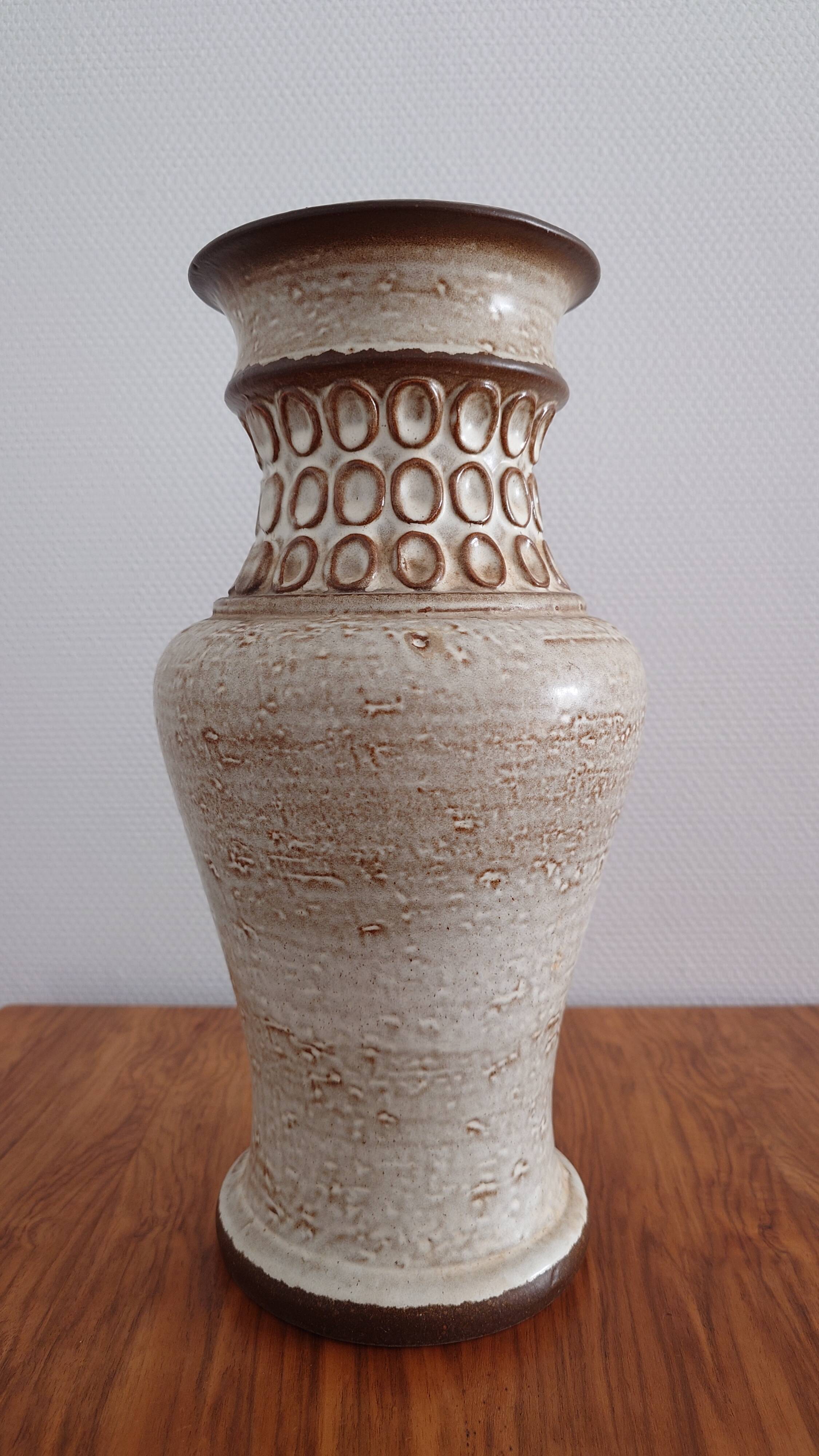 Large vintage ceramic vase in European style West Germany – 1960s-70s