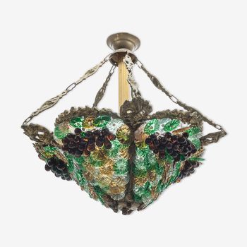 Glass paste chandelier, 2 burners