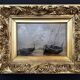 Oil painting on wood with its restored Rocaille frame - Paris