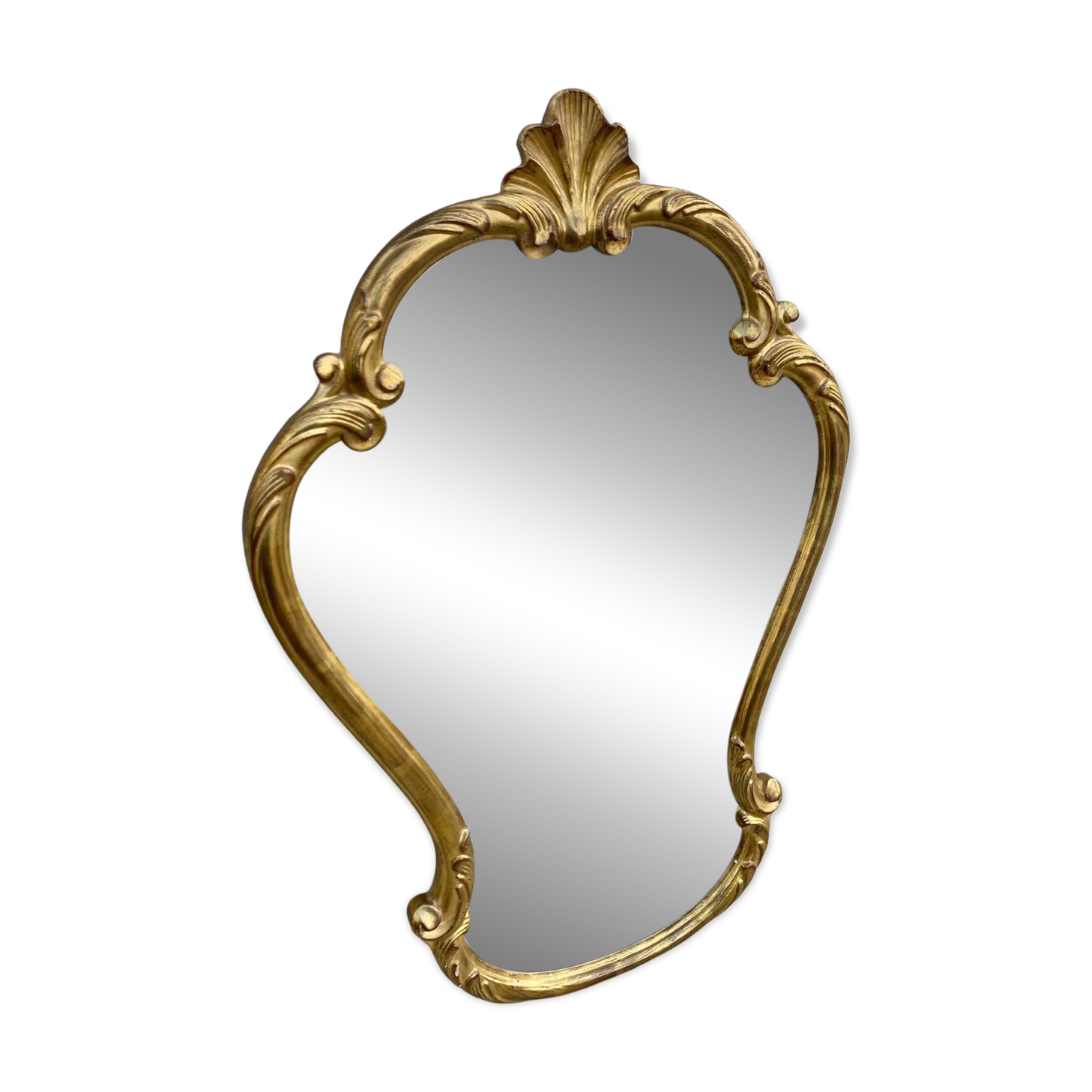 Vintage Louis XV style gilded wood mirror Baroque mirror