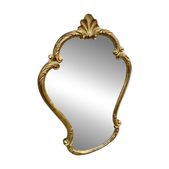 Vintage Louis XV style gilded wood mirror Baroque mirror