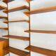 Large modular teak wall system by Kai Kristiansen, Denmark, 1960s