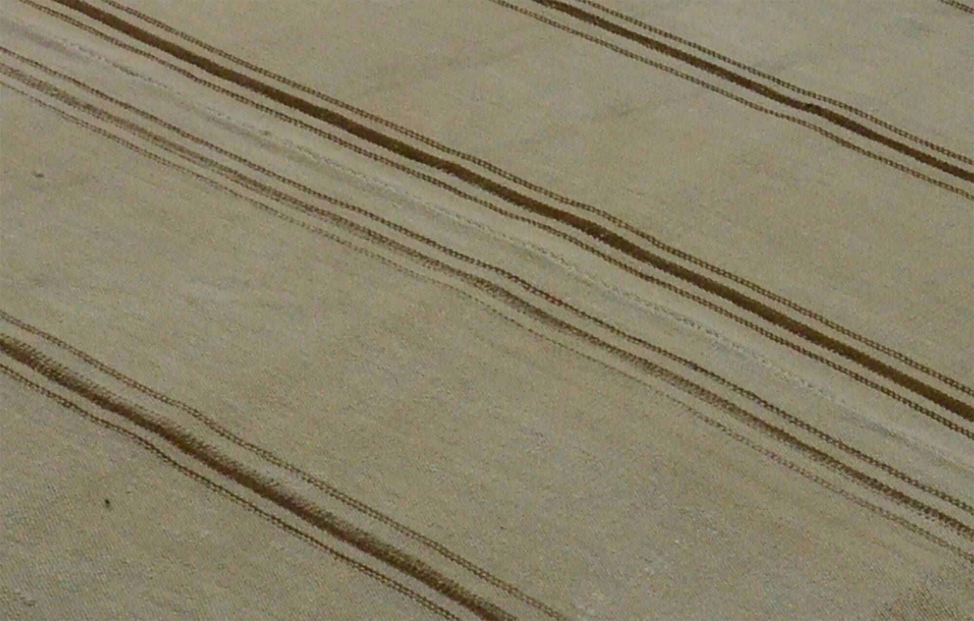 Turkish Kilim Konya Vintage 166x268 cm Beige Minimalist Stripes