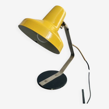 Lampe de bureau vintage jaune - Pologne 1970