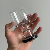 4 verres à eau design en verre épais