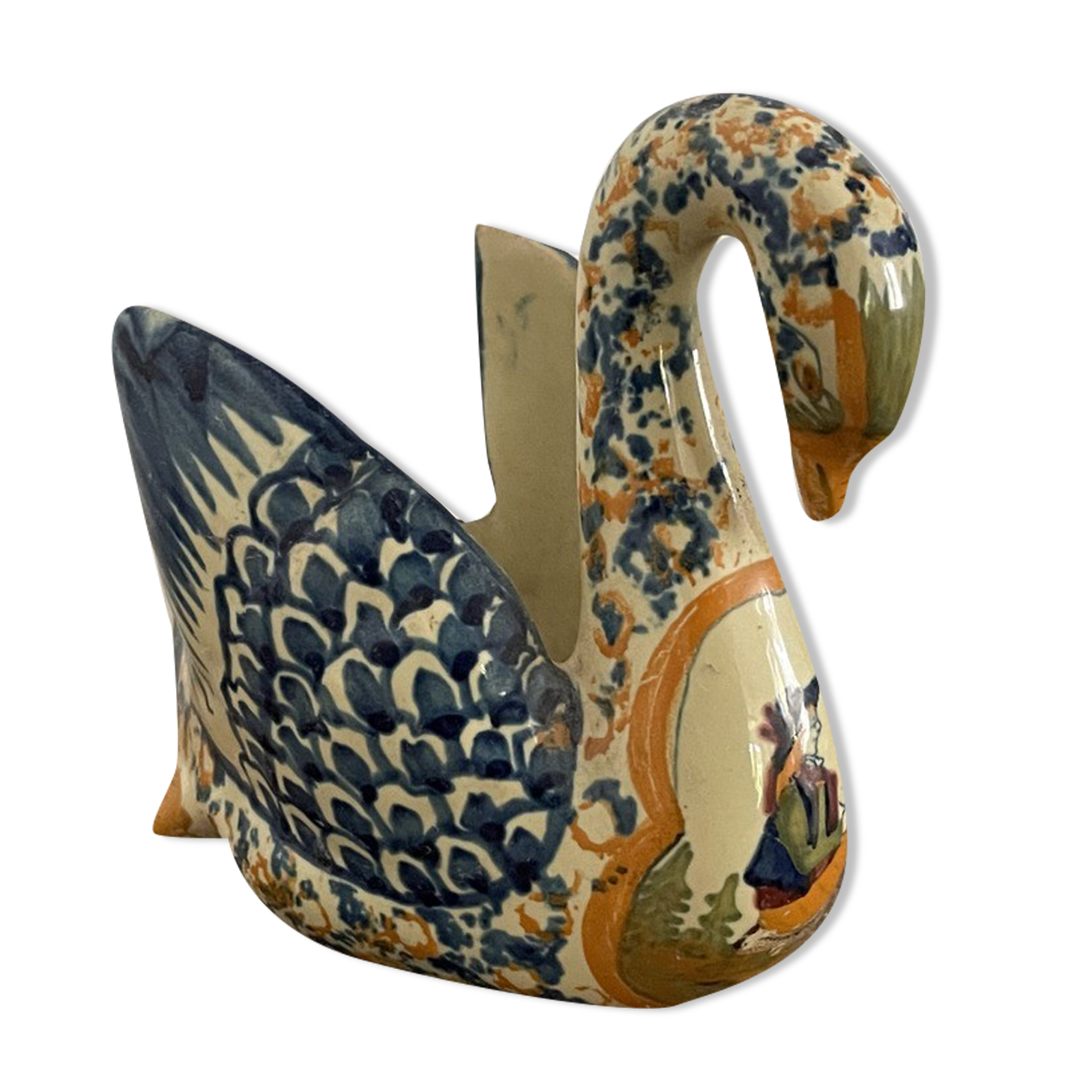 Swan ceramic pot cover