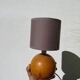 Turned wooden ball lamp 1990