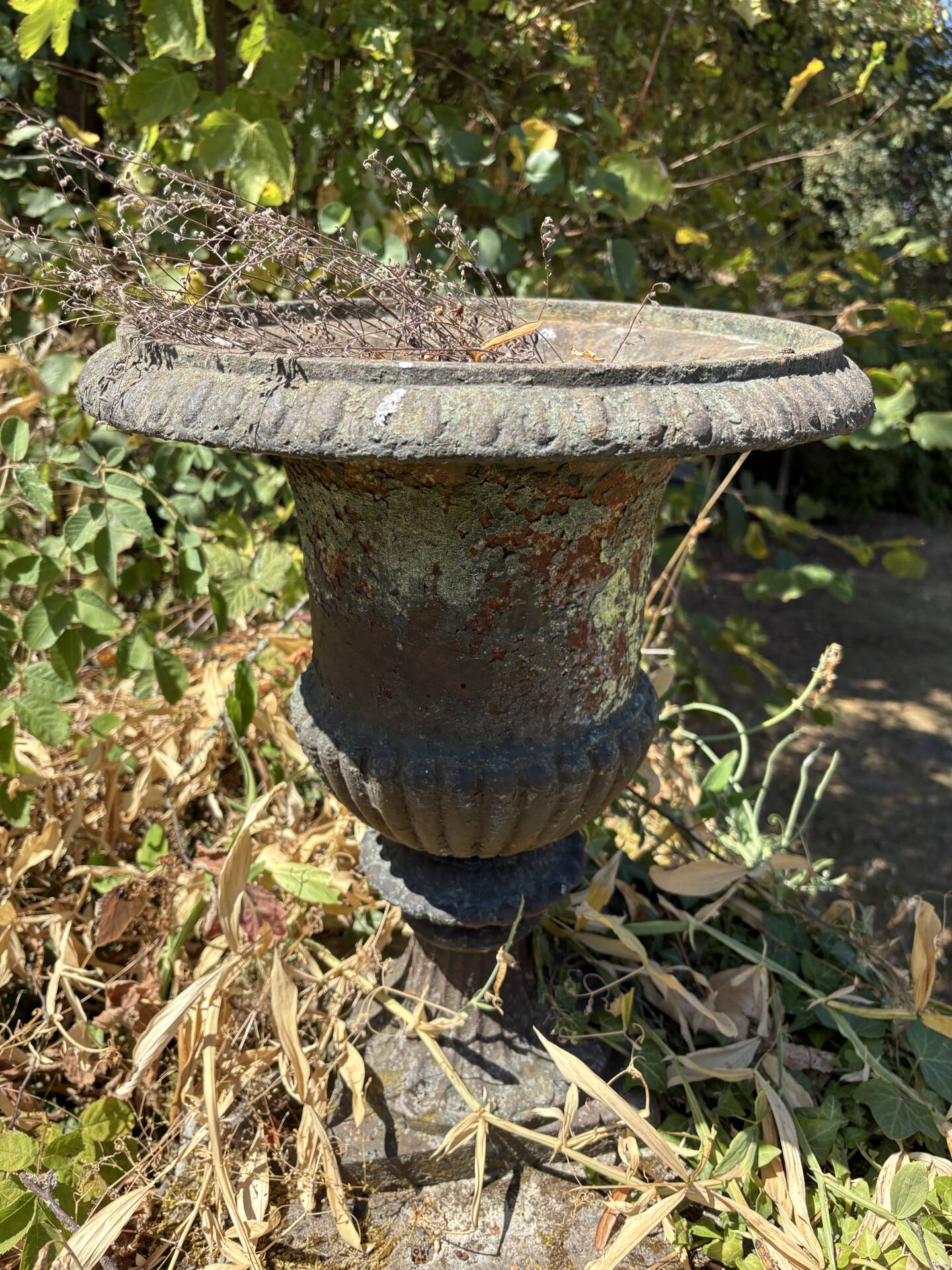 Pair of Médicis vases in cast iron