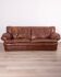 Vintage sofa from the 70s in genuine brown leather italian design