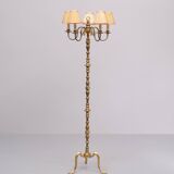 Lampadaire Maison Baguès en laiton années 1960 France