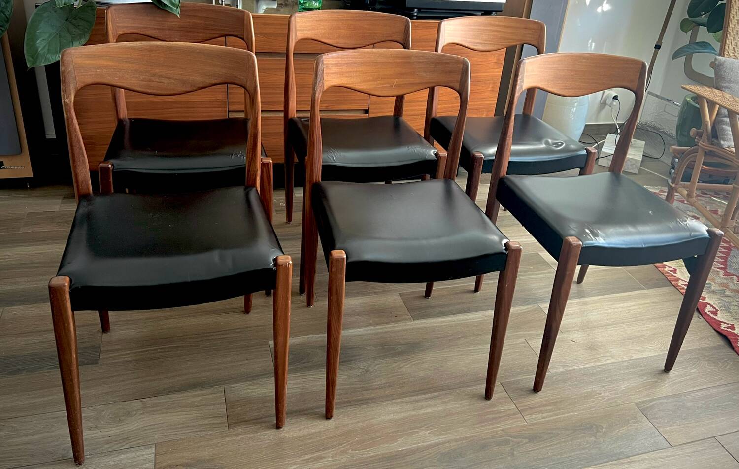 Set of 6 Roche Bobois chairs, 1960