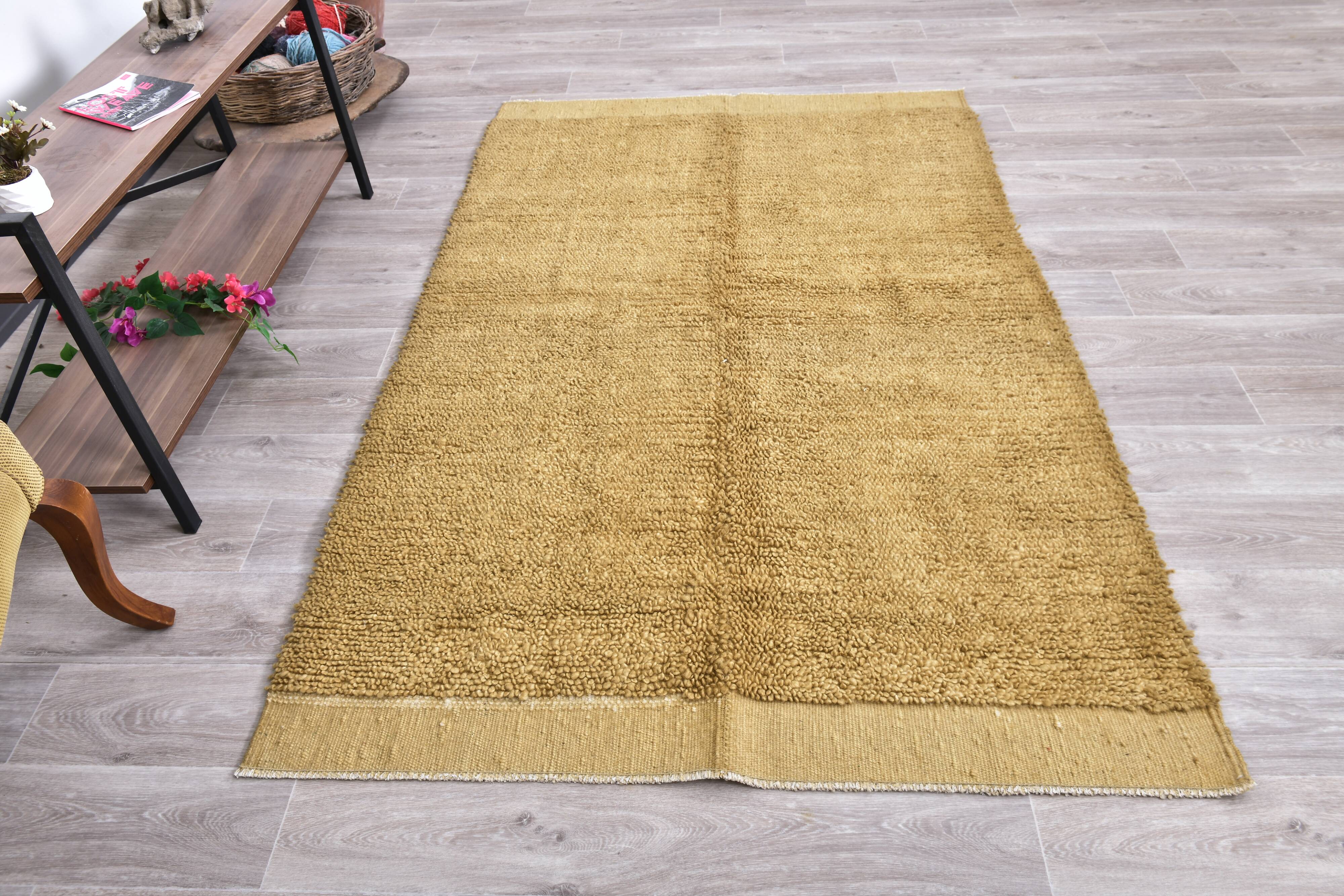 5x7 Modern %100 Wool Vintage Rug 163x212Cm SK 240947