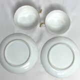 Two English porcelain teacups with floral decoration, 19th century