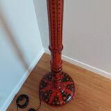 Lampadaire Art Déco en bois peint