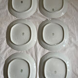 Vintage Burgundy fondue plates