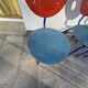 Lot de 3 chaises écoliers 1980's style Menphis