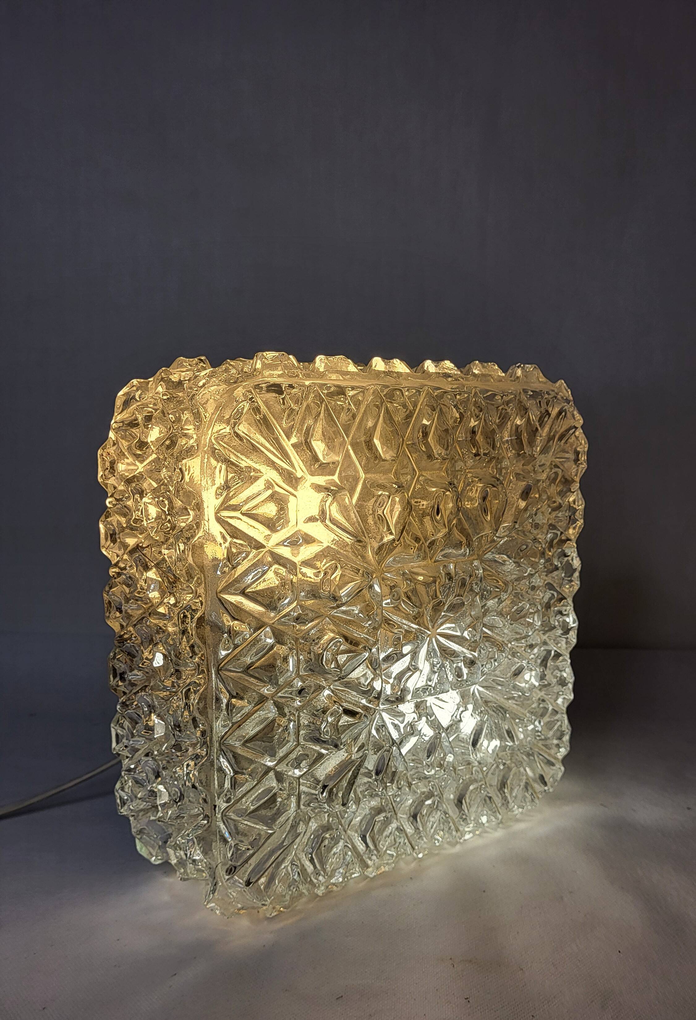 Ceiling / Wall lamp Glashutte Limburg 1960's