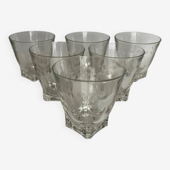 Ensemble de 6 verres vintage