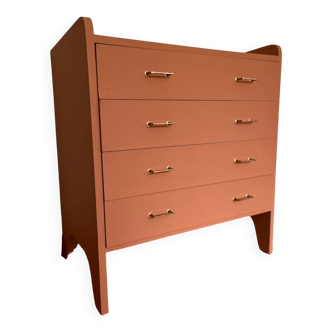 Scandinavian terracotta chest of drawers