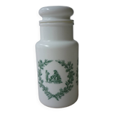 White and green apothecary pot 21.5 cm