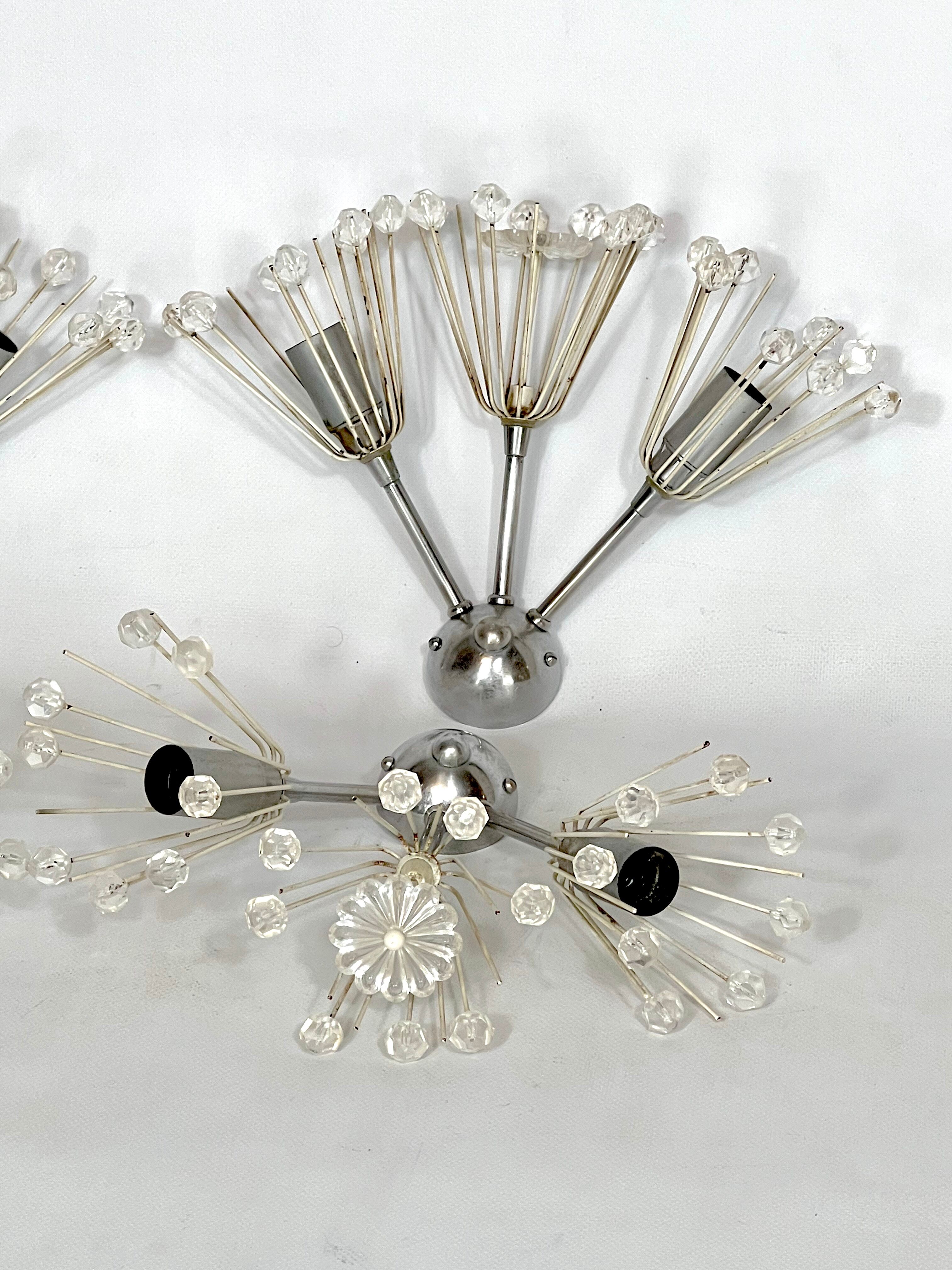 Ensemble de six appliques Emil Stejnar des années 60