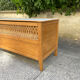 wooden and rattan chest