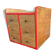 Small vintage craft furniture with fins, 6 drawers 1960