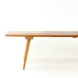 Vintage Bench In Wood, Czechoslovakia 1960s