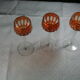 Set of 3 glasses Roemer Saint Louis 1930 orange