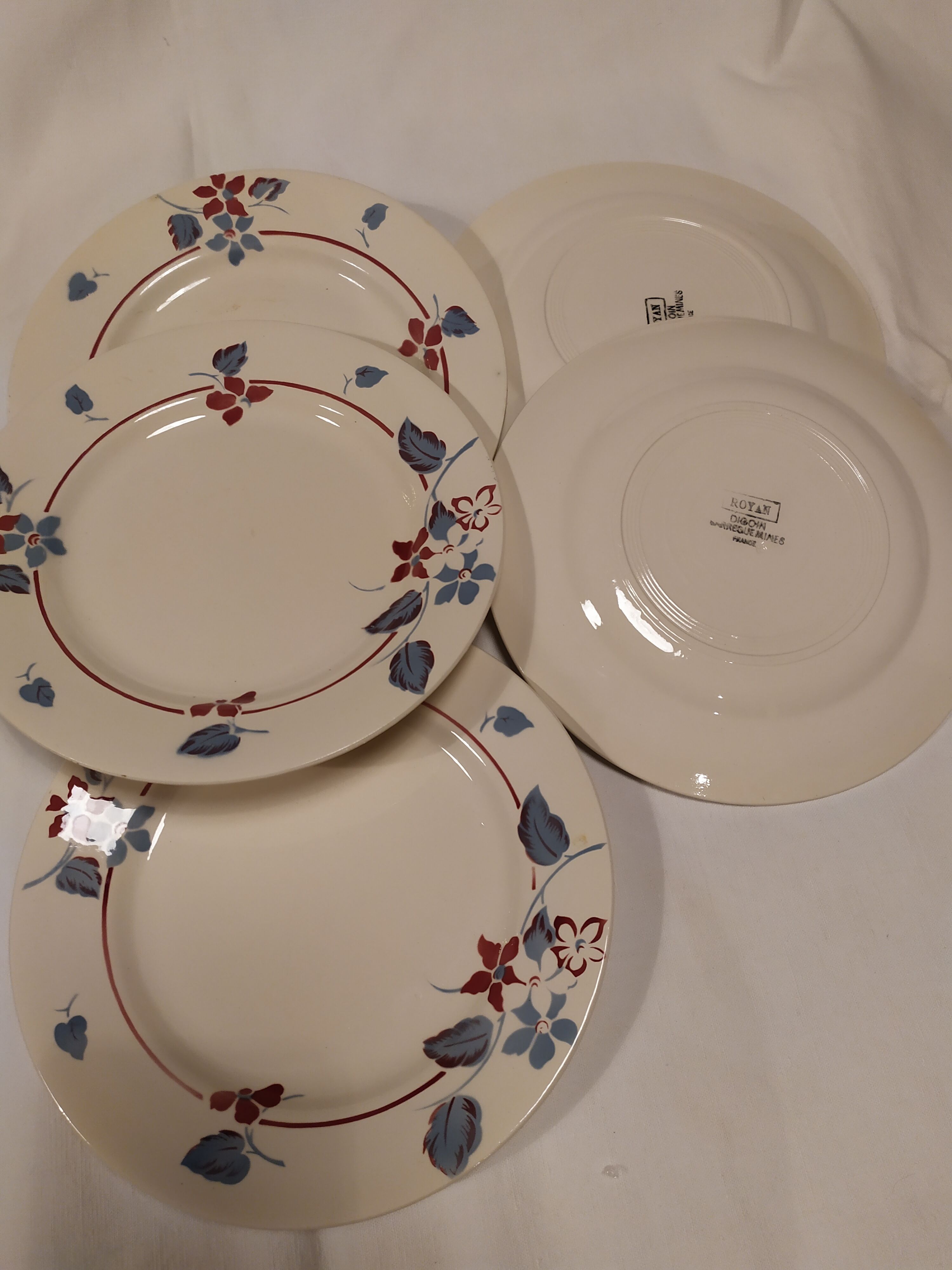Flat plates Digoin Sarreguemines