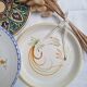 Henriot flat plates, hand-painted