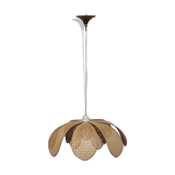 Vintage rattan canning flower suspension